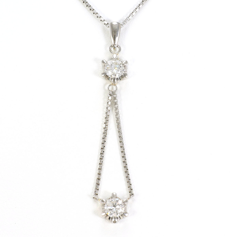 VINTAGE Silver Diamond Necklace